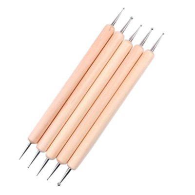 China Top Grade Wood Nail Brush 5PCS Handle Polymer Clay Tools Set for sale