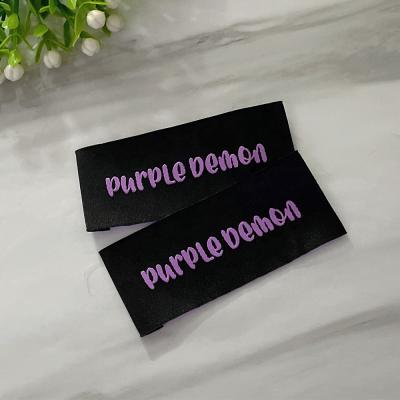 China Washable Makers Produce Custom Plain High Density Woven Clothing Labels Garment Label Maker for sale