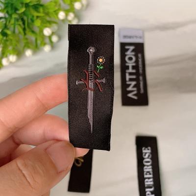 China Machine Washable Cheap Custom High Quality Price Durable Luxury Woven Garment Label for sale