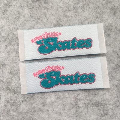 China Luxury Clothing Labels Washable Customized Sewing Accessory Fabric Woven Labels Garment Polyester Labels for sale