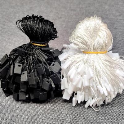 China Wholesale Viable Cheap Price Tag Polyester White Black White Common Hang Tag Twine For Garment for sale