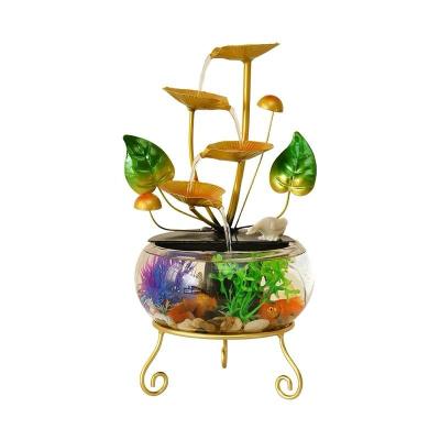 China Indoor Outdoor Decoration Hummingbird Metal Table Top Water Fountain Decorative Feng Shui Water Decoration Indoor Fountain for sale