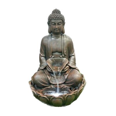 China Home Garden Decoration High Quality Garden Decoration Outdoor Water Feature Fountain With Led Buddha Hand for sale