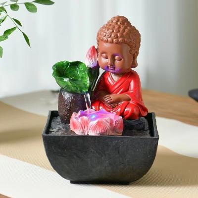 China Home Garden Decoration 2023 Religion  Decorative Water Feature Indoor mini Tabletop Water Fountain  Home Indoor DIY Fountain Buddha Statue Fountain for sale