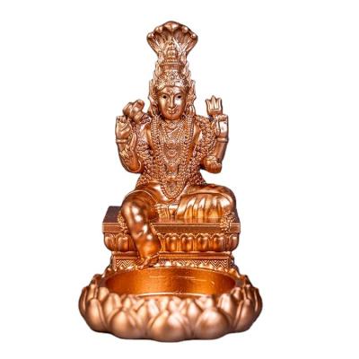 China India Karumariaaman Copper Resin Candle Holder  Hindu Elephant God Of Success for sale