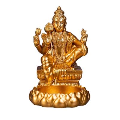 China India Resin Candle Holder Statues Laxmi Ganesh Statue Large Sknada Murugan for sale