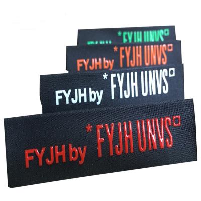 China Washable Custom High Quality Neck Label For T Shirts Clothes Label Woven Label Maker Shirt Labels for sale