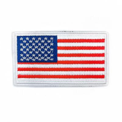 China 3D Embroidered Badge Armband Hat Flag Patch Velcro Backpack Adorns Flag Embroidered Patch for sale