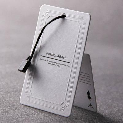 China Free Design Recyled Garment Customized Apparel Logo Label Products Hang Tags For Men's Suit for sale