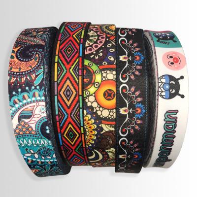 China High Tenacity Custom Design Heat Transfer Polyester Sublimation Printed Webbing For Guitar Bag Strap for sale