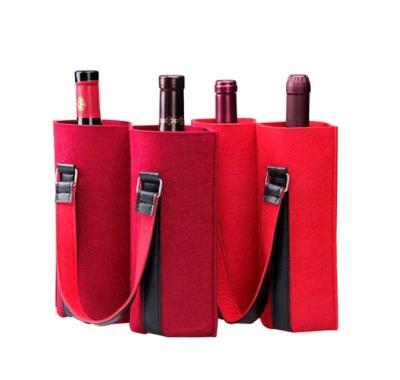 China Logo Woven Wine Printed Reusable Felt Non Custom Handled OEM Tote Shopping Bags for sale