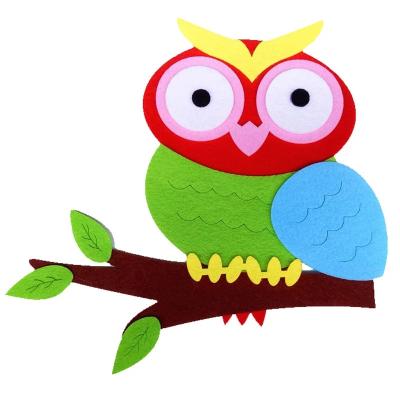 China Art Decor Felt Owl Animal Cutouts Shapes Wall Stickers for Handcrafts Art Projects Home Classroom Decoration for sale