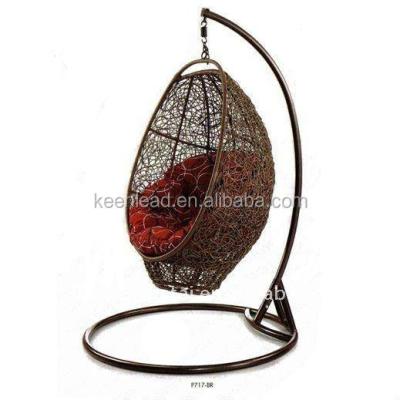 China Outdoor Furniture Egg Shape Rattan Patio Hanging Swings Chairs Bird Nest Swing Sets For Adults for sale