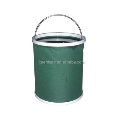 China Sustainable Portable Ice Bucket Collapsible Silicone Collapsible Bucket Camp Car Collapsible Barrel for sale