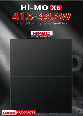 China Hi Mo X6 LONGi PV Modules LR5-54HTB 415W Zonnepanelen HPBC Longi All Black for sale