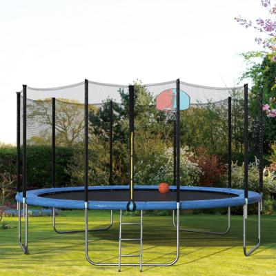 China With Protective Net Popular Design Commercial Round Bungee Trampoline, Bungee Trampoline Rope With Ladder for sale