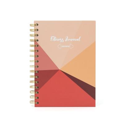 China PU Hardcover Planner Notebook Spiral Notebook Daily Workout/Monthly Weekly Fitness Notebook Exercise A5 Log Workouts Tracker and Fitness Planner 18 week physical to screen for weight loss for sale