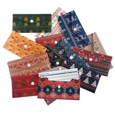 China New Christmas Wrap Reusable Instant Cash Money Envelope Plastic PVC Envelope for sale