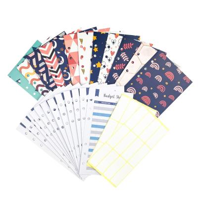 China Reusable laminated cash envelope system of 12 budget envelopes for cash savings plus 12 budget sheets for sale