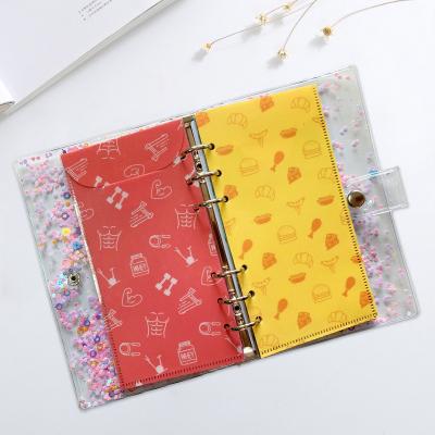 China Reusable Border Amazon Supplies A6PVC Beaded Loose Leaf Shell Zipper Bag Budget Icon Small Envelope Customized Package for sale