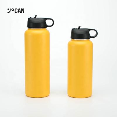 China 32OZ 40OZ Double Wall Stainless Steel Viable Vacuum Insulated Water Bottle With Straw Lid Custom Color for sale