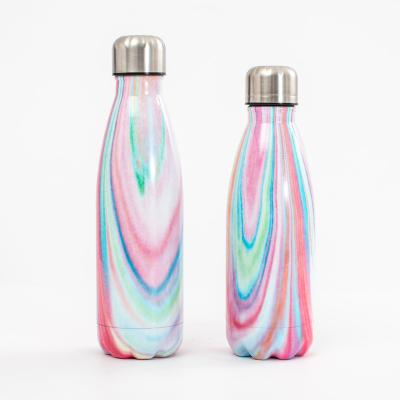 China Sustainable 500ml BPA Free Double Wall Vacuum Cola Shaped Stainless Steel Water Bottles Sport for sale