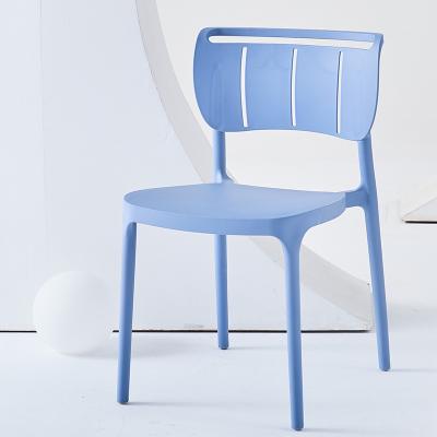 China Free sample colorful simple elegant restaurant dining room furniture colorful stackable nordic modern plastic dining chair for sale