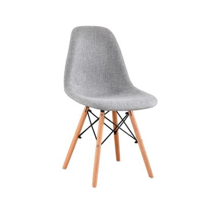 China Hot Sale Modern Cheap Dining Chair Comfortable Covered With Furniture Beech Wood Legs Fabric Upholstered Chairs for sale