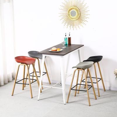 China Modern Design Contemporary Dining Room Furniture Plastic Chairs Metal High Legs Sneak Bar Chair for sale