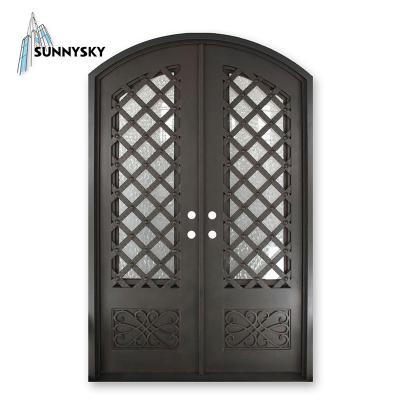 China High Quality Anti-theft Wrought Iron Main Entrance Front Doors for sale