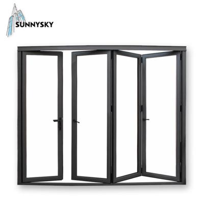 China Exterior Sound Insulation Sliding And Folding Patio Door For Saudi Arabia for sale