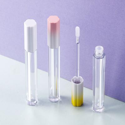 China Low Price Cosmetic Container 2.5ml Gradient Pink Lip Gloss Tube Custom for sale