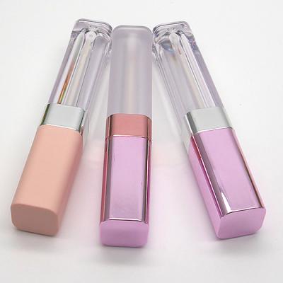 China Lip gloss filling single empty new pink 6.5ml top purple eyeliner box lip gloss top square tube for sale