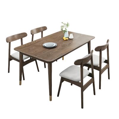 China Convertible Nordic Style Modern Dining Table Set Furniture Home Dining Solid Wood Dining Table for sale