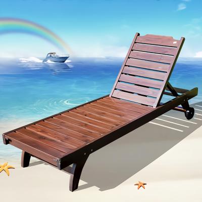 China Folding Adjustable Folding Beach Chair Vintage Solid Wood Beach Chair for sale