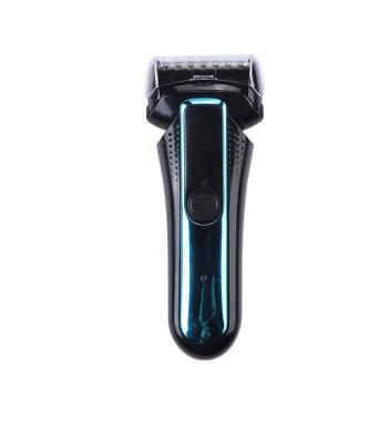 China Twin Professional Electric Blade USB Power Man Electric Razor Exchange Twin Blades Electric Shaver Rechargeable Waterproof Razor for sale