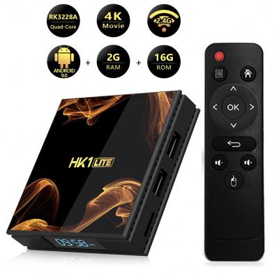 China New arrival HK1 LITE 2GB 16GB RK3228A Android 9.0 tv box 2.4G smart wifi tv box 4K support led display HK1 LITE for sale