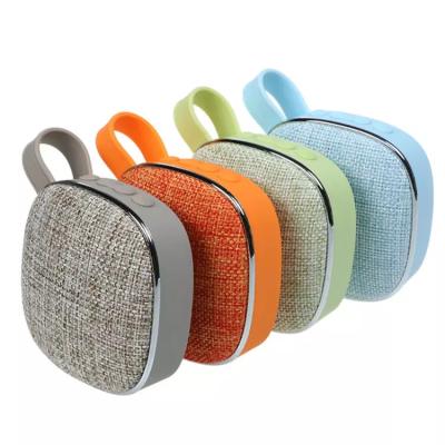 China Wholesale PORTABLE Vintage 3W Rechargeable Outdoor High Fidelity FM Player Stereo Audio Cloth Mini Bluetooth Speaker for sale