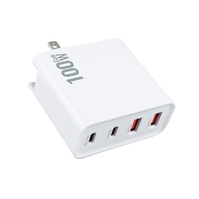 China PD 3.0 Convertible Charger 100W Plug Folding Dual USB PD For Notebook High Power Fast Charger for sale