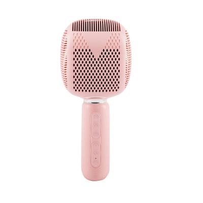 China Handheld Microphone Voice Switch Mobile Phone Singing Noise Reduction Sound Card Bluetooth Microphone Wireless Household for sale