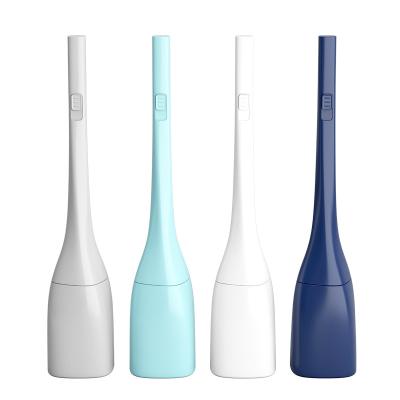 China Sustainable Customize Color Toilet Bowl Cleaner Silicone Plastic Cleaning Toilet Brush With Holder for sale