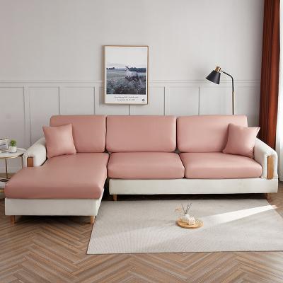 China Modern three proof leather sofa cushion cover, solid color lazy sofa cover, waterproof four season sofa cover for sale