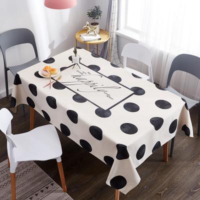 China Wholesale Waterproof Polyester Rectangle Table Cloth , Stain Resistant And Spillproof Kitchen Cloth Washable Table Cloth for sale