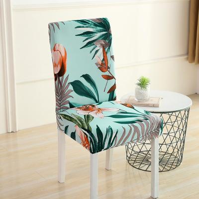 China Simple Printed Elastic Seat Cover Dining Living Room Chair Cover Office And Chair Home Dustproof Cover for sale