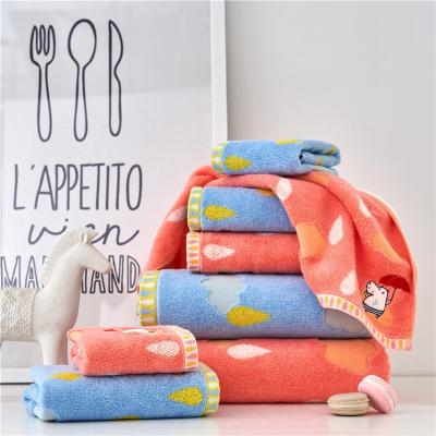 China Sustainable Cotton Towel Set High End Water Absorbent Men And Women Lovers Don't Shed Hair Quick Drying Cotton for sale