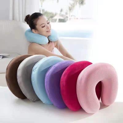 China New Space Memory Foam Anti-static Soft Slow Bound Neck Rest Travel Pillow Solid Neck Health Care U Shape Cervical Pillow for sale