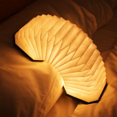 China Flashing LED Drop Ship Led Book Light 3D Organ Lamp USB Foldable Rechargeable Book Page Light Led Desk Light for sale