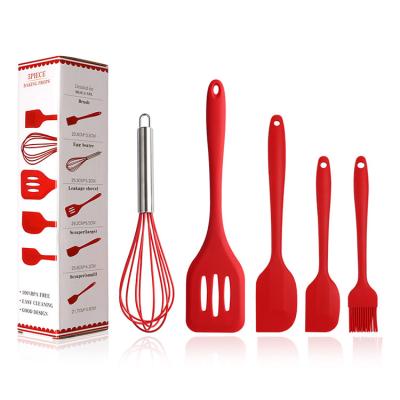 China Dropshipping Sustainable Home Household Food Grade Silicone Kitchen Utensil Set Accessories Cooking Tools for sale