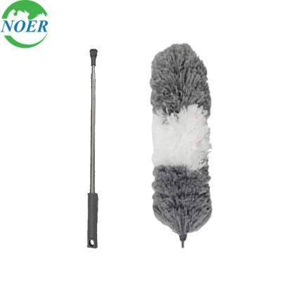 China Wholesale Bendable Fiber Viable Household High Density Car Dust Pole Extension Feather Dust Feather Cleaning Cloth With Handle for sale