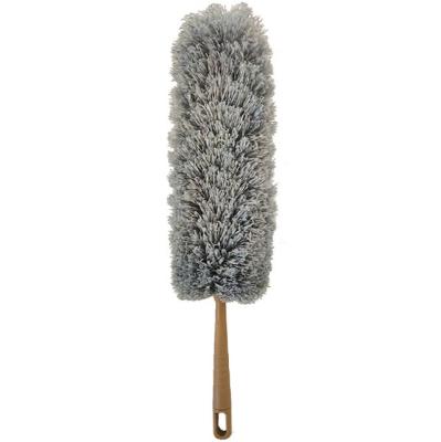 China Viable Plastic Handle Head Washable Colorful Microfiber Chenille Feather Stretch Cloth With Stainless Steel Stick for sale